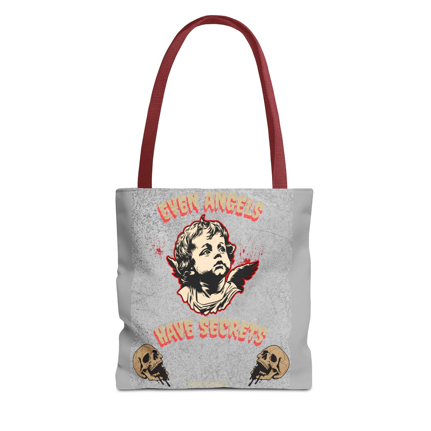 Gothic Tote Bag, Unique Angel Design, Everyday Carry, Artsy Shopping Bag, Alternative Fashion Accessory, Perfect Gift for Unique Souls