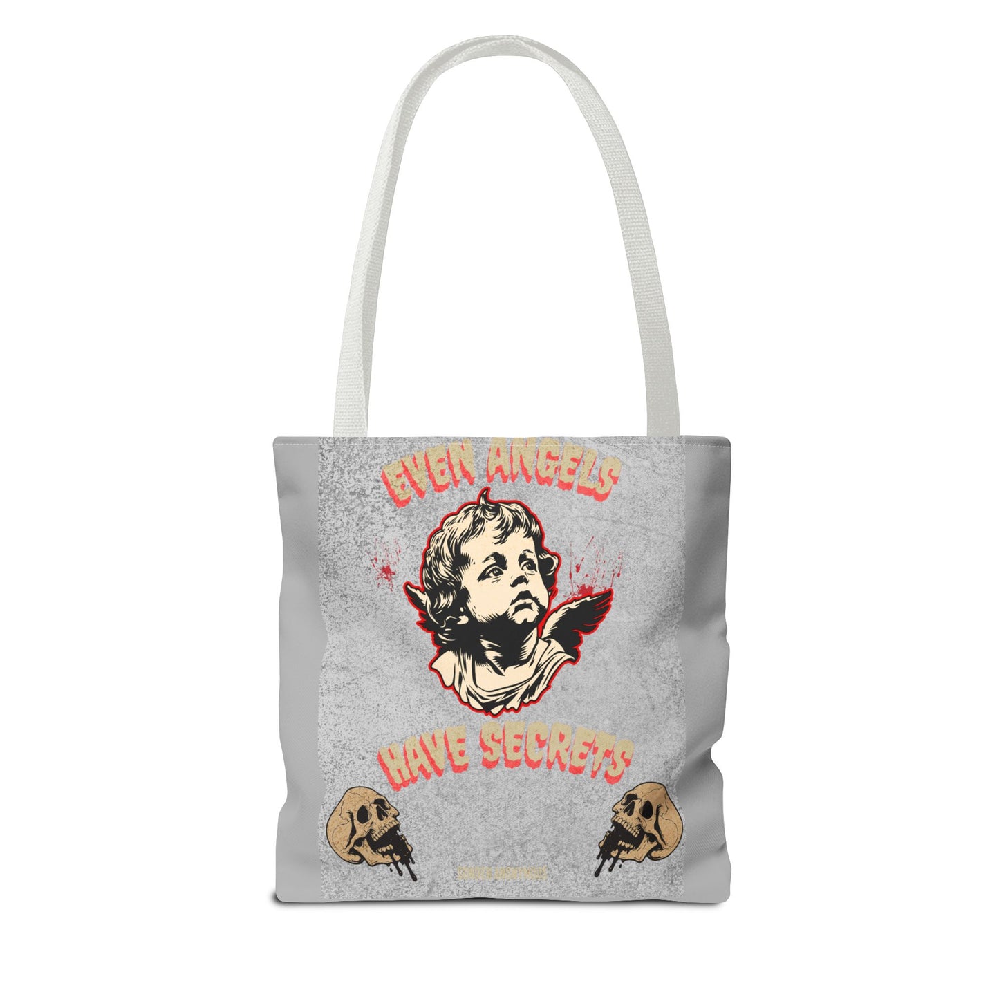 Gothic Tote Bag, Unique Angel Design, Everyday Carry, Artsy Shopping Bag, Alternative Fashion Accessory, Perfect Gift for Unique Souls