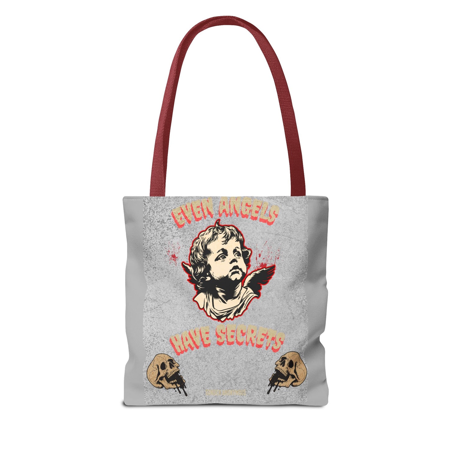 Gothic Tote Bag, Unique Angel Design, Everyday Carry, Artsy Shopping Bag, Alternative Fashion Accessory, Perfect Gift for Unique Souls