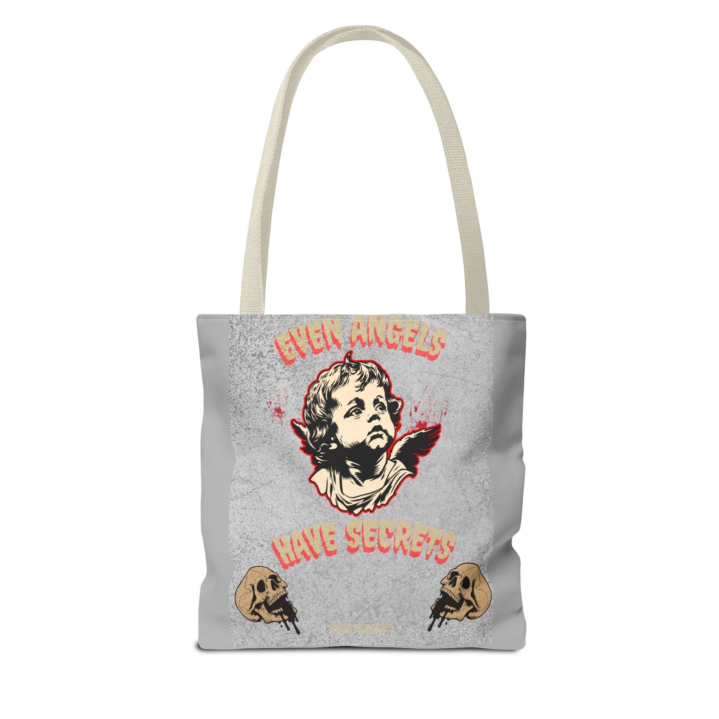 Gothic Tote Bag, Unique Angel Design, Everyday Carry, Artsy Shopping Bag, Alternative Fashion Accessory, Perfect Gift for Unique Souls