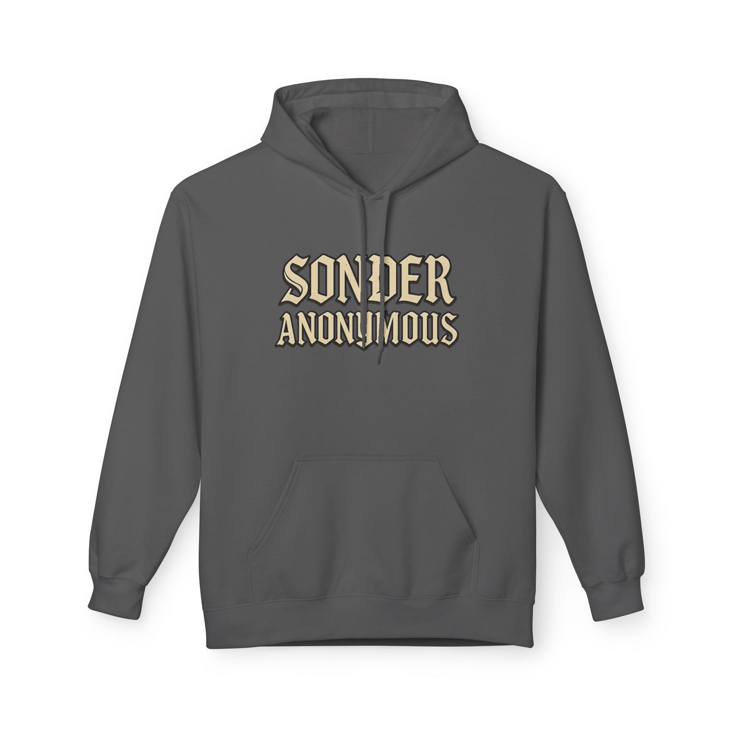 Sonder Anonymous Unisex Fleece Hoodie, Graphic Sweatshirt, Cozy Casual Wear, Gift for Friends, Streetwear Style