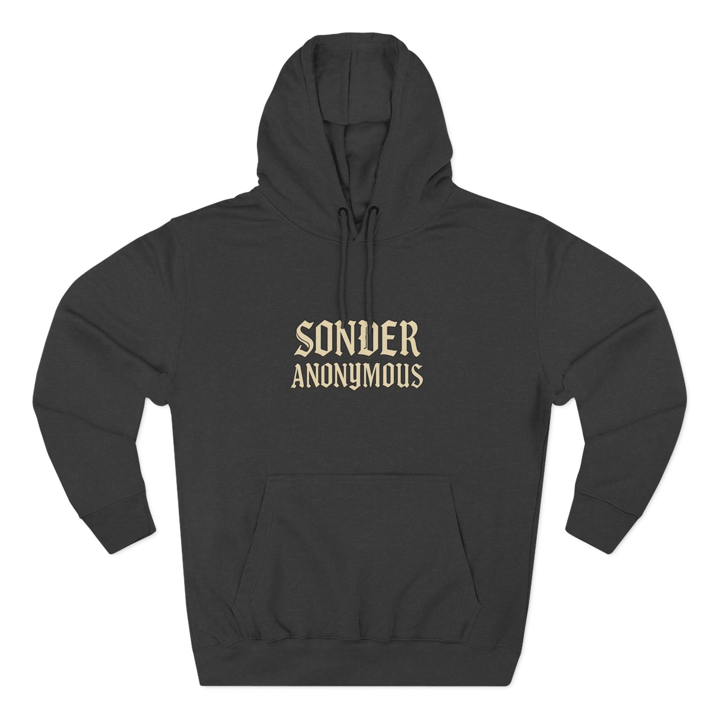 Sonder Anonymous Three-Panel Fleece Hoodie for Ultimate Comfort, Casual Style, Streetwear, Unique Gift, Everyday Wear