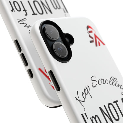 Keep Scrolling Phone Case - Tough Cases, Gift for Social Media Users, Trendy Phone Accessory, Funny Phone Cover, Modern Tech Gift