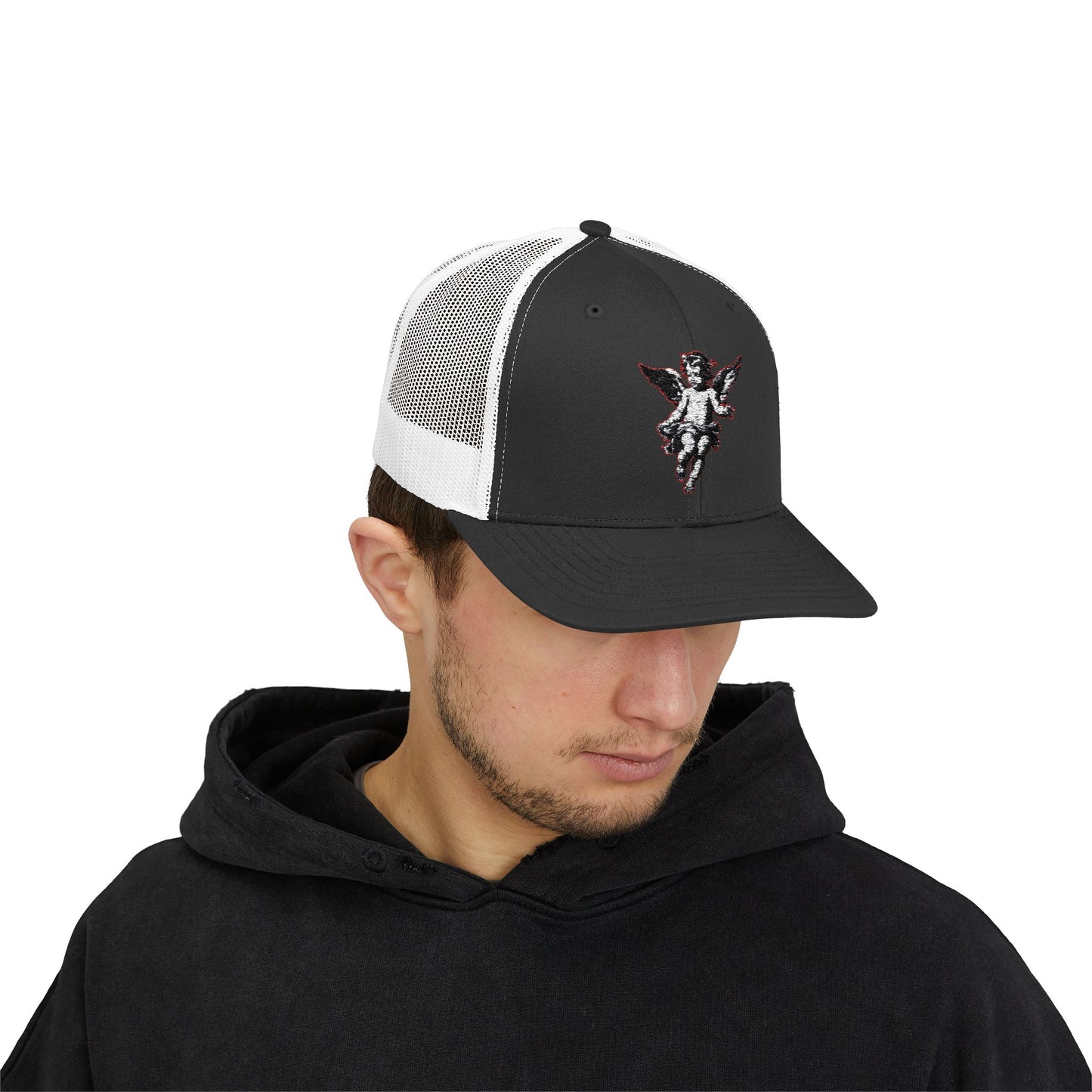Angel Sequin Snapback Trucker Cap, Trendy Hat for Teens, Summer Style, Festival Wear, Gift for Friends, Casual Accessories