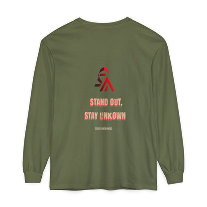 Edgy Angel Long Sleeve T-Shirt, Streetwear Fashion, Casual Wear, Unique Graphic Tee, Unisex Apparel, Gift for Him/Her