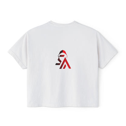 Graphic Women's Boxy Tee - Trendy Streetwear, Casual Wear, Unique Gift for Festivals, Music Lovers, Art Enthusiasts