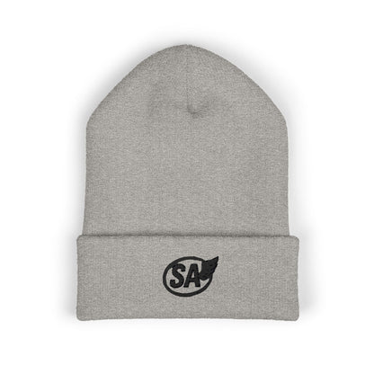 Classic Cuffed Beanie Hat, Embroidered Winter Hat, Unisex Knit Cap, Warm Beanie for Gift, Casual Outdoor Accessory