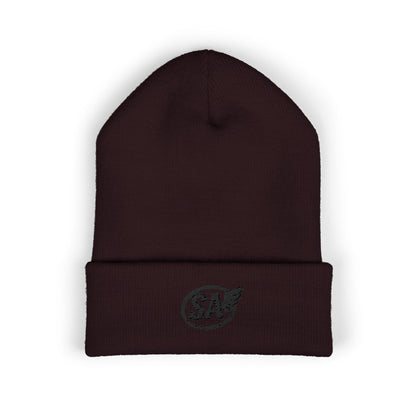 Classic Cuffed Beanie Hat, Embroidered Winter Hat, Unisex Knit Cap, Warm Beanie for Gift, Casual Outdoor Accessory