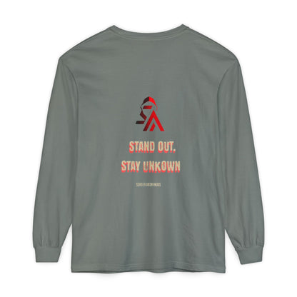 Edgy Angel Long Sleeve T-Shirt, Streetwear Fashion, Casual Wear, Unique Graphic Tee, Unisex Apparel, Gift for Him/Her