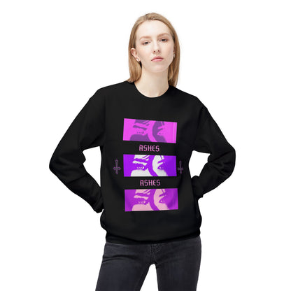 Unisex Fleece Crewneck Sweatshirt - 'ASHES' Design, Cozy Gift for Friends, Alternative Apparel, Fall Fashion, Casual Wear
