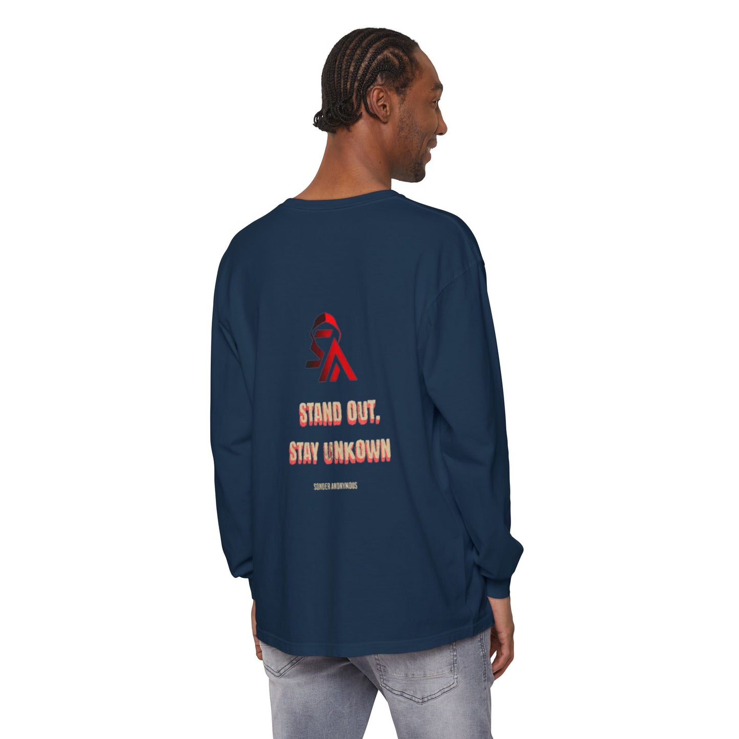 Edgy Angel Long Sleeve T-Shirt, Streetwear Fashion, Casual Wear, Unique Graphic Tee, Unisex Apparel, Gift for Him/Her