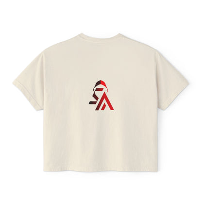 Graphic Women's Boxy Tee - Trendy Streetwear, Casual Wear, Unique Gift for Festivals, Music Lovers, Art Enthusiasts