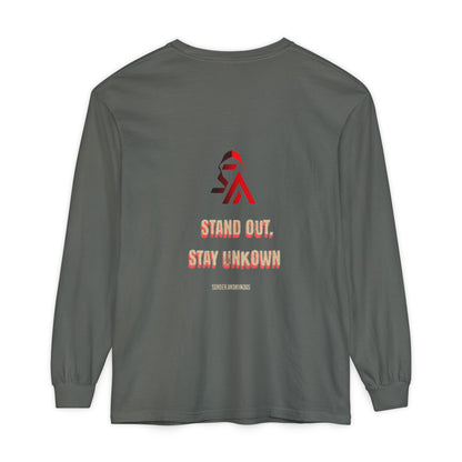 Edgy Angel Long Sleeve T-Shirt, Streetwear Fashion, Casual Wear, Unique Graphic Tee, Unisex Apparel, Gift for Him/Her