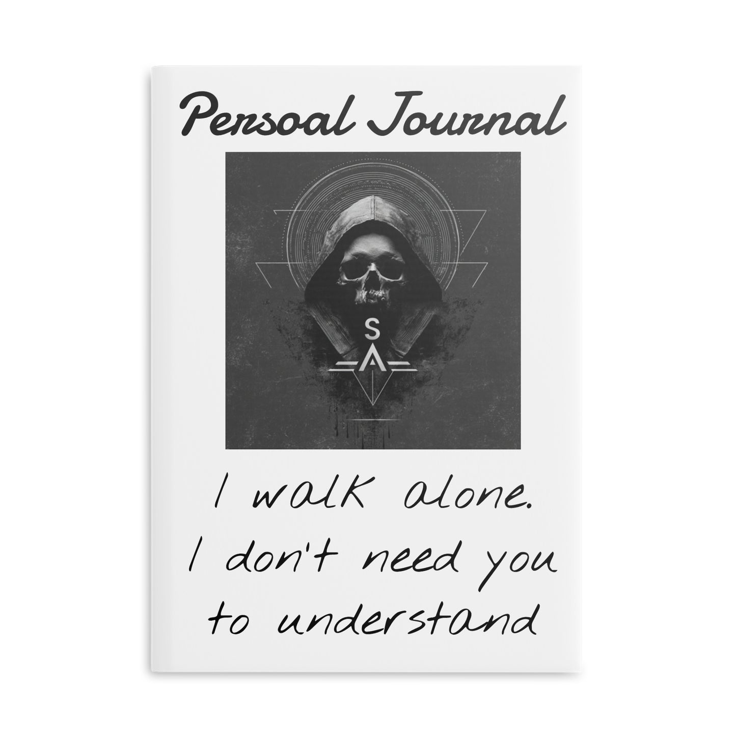 Gothic Journal with Inspirational Quotes, Personal Notebook, Unique Gift, Creative Writing, Self-Expression Diary