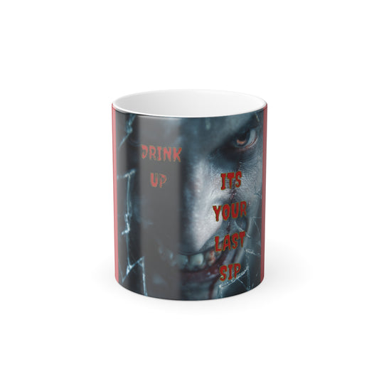 Spooky Color Morphing Mug - Perfect for Halloween, Unique Gift for Horror Fans, Scary Coffee Mug, Charming Kitchen Decor, Fun Novelty Cup