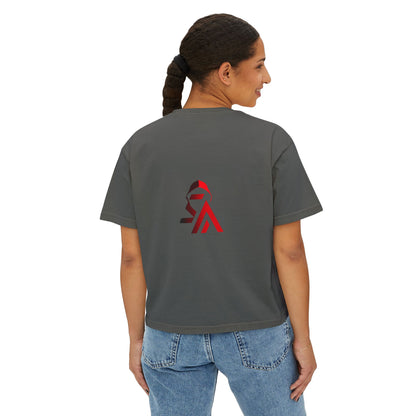 Graphic Women's Boxy Tee - Trendy Streetwear, Casual Wear, Unique Gift for Festivals, Music Lovers, Art Enthusiasts