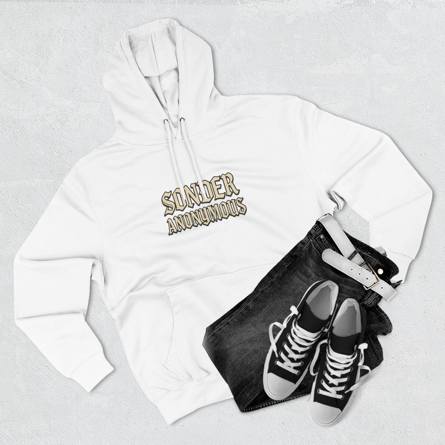 Sonder Anonymous Three-Panel Fleece Hoodie for Ultimate Comfort, Casual Style, Streetwear, Unique Gift, Everyday Wear