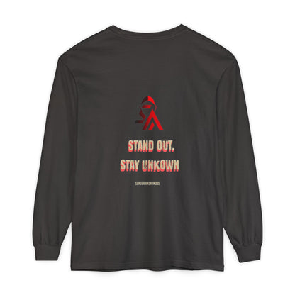 Edgy Angel Long Sleeve T-Shirt, Streetwear Fashion, Casual Wear, Unique Graphic Tee, Unisex Apparel, Gift for Him/Her
