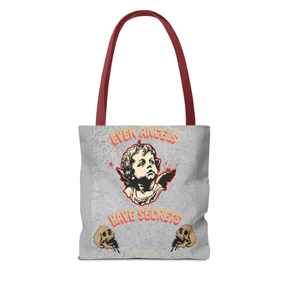 Gothic Tote Bag, Unique Angel Design, Everyday Carry, Artsy Shopping Bag, Alternative Fashion Accessory, Perfect Gift for Unique Souls