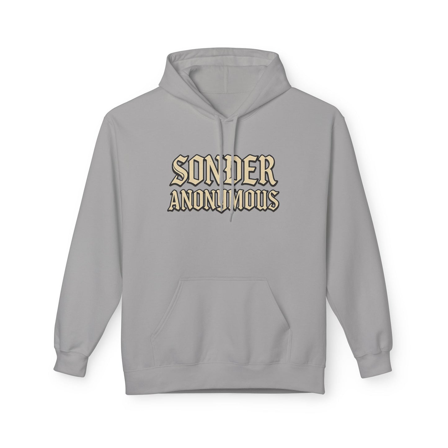 Sonder Anonymous Unisex Fleece Hoodie, Graphic Sweatshirt, Cozy Casual Wear, Gift for Friends, Streetwear Style