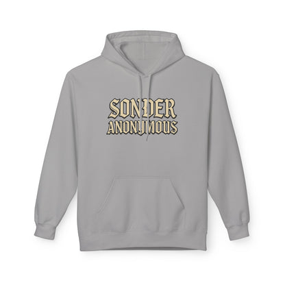 Sonder Anonymous Unisex Fleece Hoodie, Graphic Sweatshirt, Cozy Casual Wear, Gift for Friends, Streetwear Style