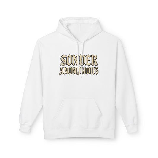 Sonder Anonymous Unisex Fleece Hoodie, Graphic Sweatshirt, Cozy Casual Wear, Gift for Friends, Streetwear Style