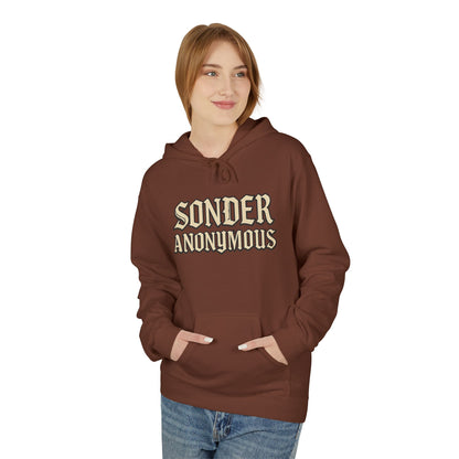 Sonder Anonymous Unisex Fleece Hoodie, Graphic Sweatshirt, Cozy Casual Wear, Gift for Friends, Streetwear Style