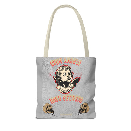 Gothic Tote Bag, Unique Angel Design, Everyday Carry, Artsy Shopping Bag, Alternative Fashion Accessory, Perfect Gift for Unique Souls