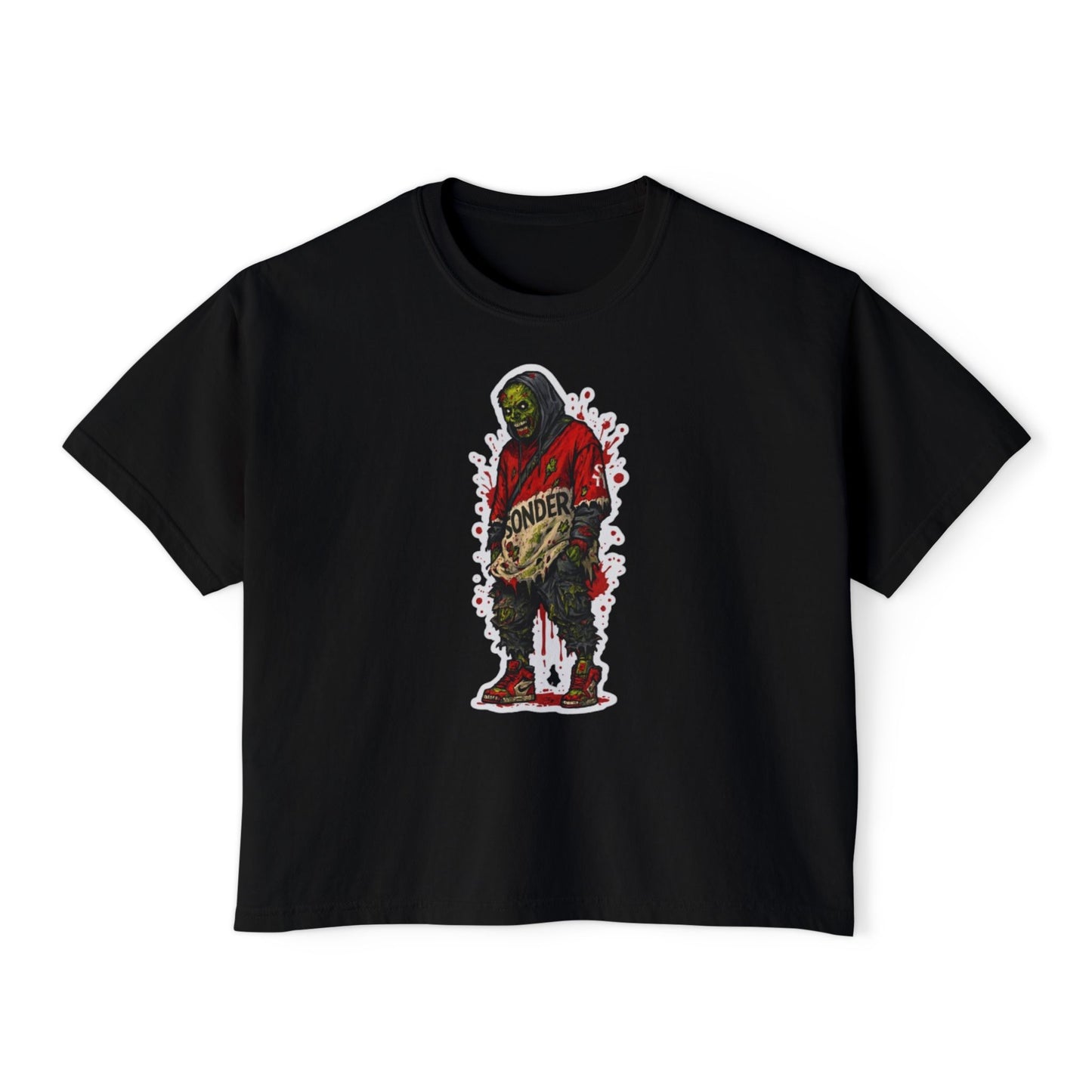 Graphic Women's Boxy Tee - Trendy Streetwear, Casual Wear, Unique Gift for Festivals, Music Lovers, Art Enthusiasts