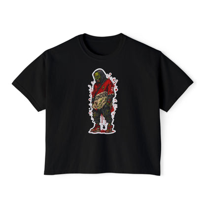 Graphic Women's Boxy Tee - Trendy Streetwear, Casual Wear, Unique Gift for Festivals, Music Lovers, Art Enthusiasts