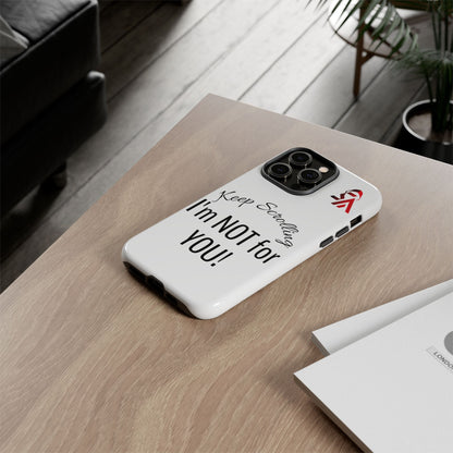 Keep Scrolling Phone Case - Tough Cases, Gift for Social Media Users, Trendy Phone Accessory, Funny Phone Cover, Modern Tech Gift