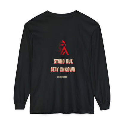 Edgy Angel Long Sleeve T-Shirt, Streetwear Fashion, Casual Wear, Unique Graphic Tee, Unisex Apparel, Gift for Him/Her