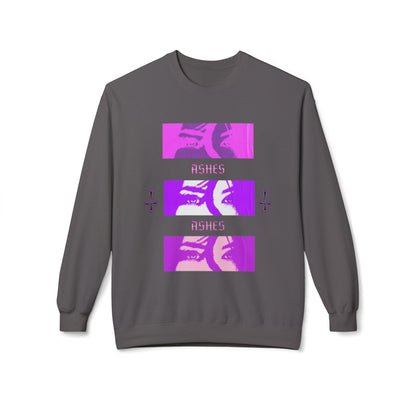 Unisex Fleece Crewneck Sweatshirt - 'ASHES' Design, Cozy Gift for Friends, Alternative Apparel, Fall Fashion, Casual Wear