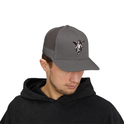 Angel Sequin Snapback Trucker Cap, Trendy Hat for Teens, Summer Style, Festival Wear, Gift for Friends, Casual Accessories