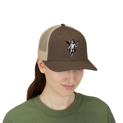 Angel Sequin Snapback Trucker Cap, Trendy Hat for Teens, Summer Style, Festival Wear, Gift for Friends, Casual Accessories