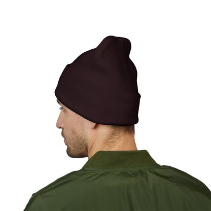Classic Cuffed Beanie Hat, Embroidered Winter Hat, Unisex Knit Cap, Warm Beanie for Gift, Casual Outdoor Accessory