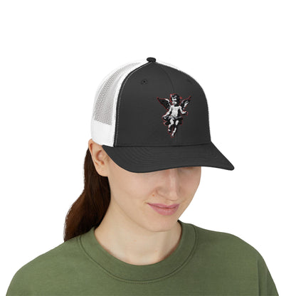 Angel Sequin Snapback Trucker Cap, Trendy Hat for Teens, Summer Style, Festival Wear, Gift for Friends, Casual Accessories