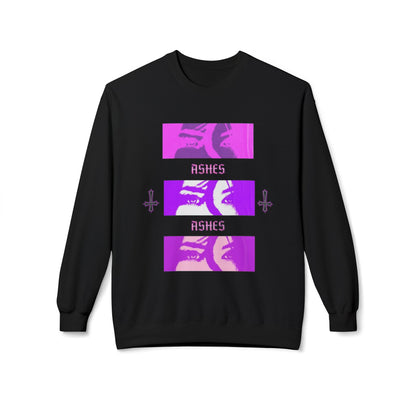 Unisex Fleece Crewneck Sweatshirt - 'ASHES' Design, Cozy Gift for Friends, Alternative Apparel, Fall Fashion, Casual Wear