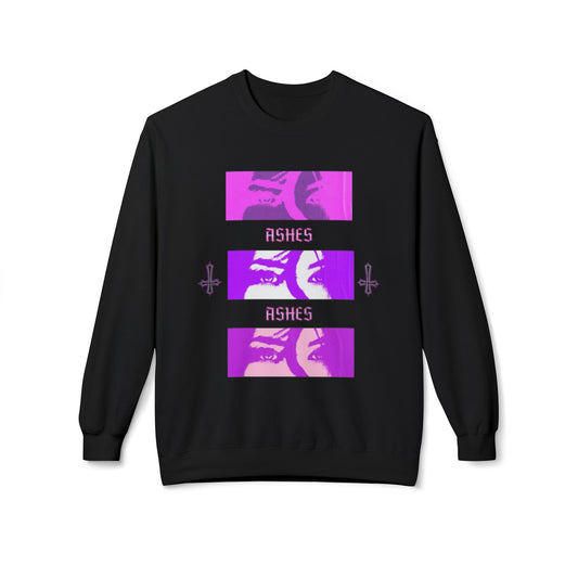 Unisex Fleece Crewneck Sweatshirt - 'ASHES' Design, Cozy Gift for Friends, Alternative Apparel, Fall Fashion, Casual Wear