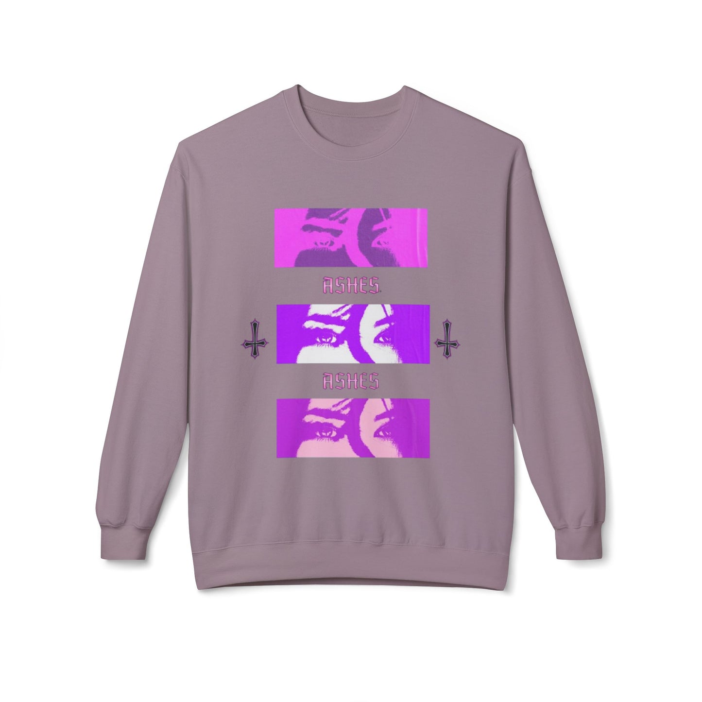 Unisex Fleece Crewneck Sweatshirt - 'ASHES' Design, Cozy Gift for Friends, Alternative Apparel, Fall Fashion, Casual Wear