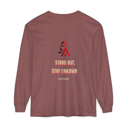 Edgy Angel Long Sleeve T-Shirt, Streetwear Fashion, Casual Wear, Unique Graphic Tee, Unisex Apparel, Gift for Him/Her