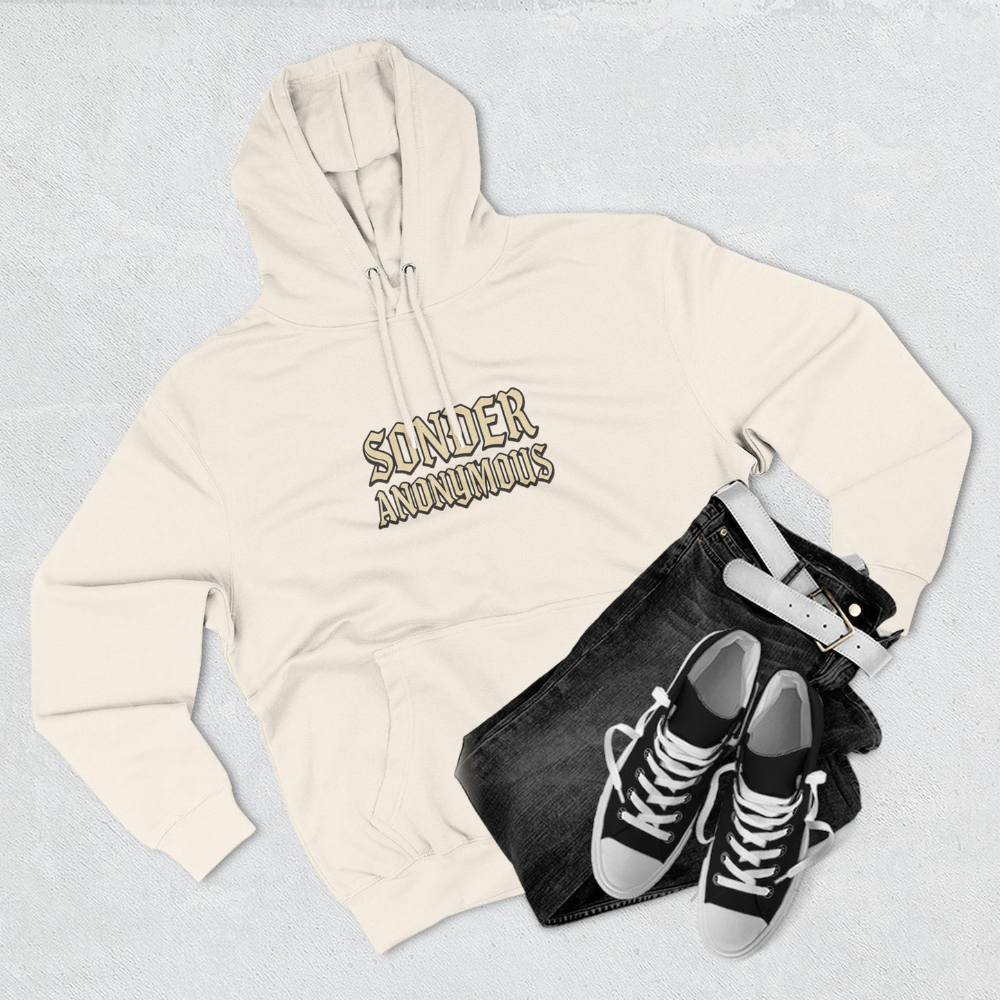Sonder Anonymous Three-Panel Fleece Hoodie for Ultimate Comfort, Casual Style, Streetwear, Unique Gift, Everyday Wear
