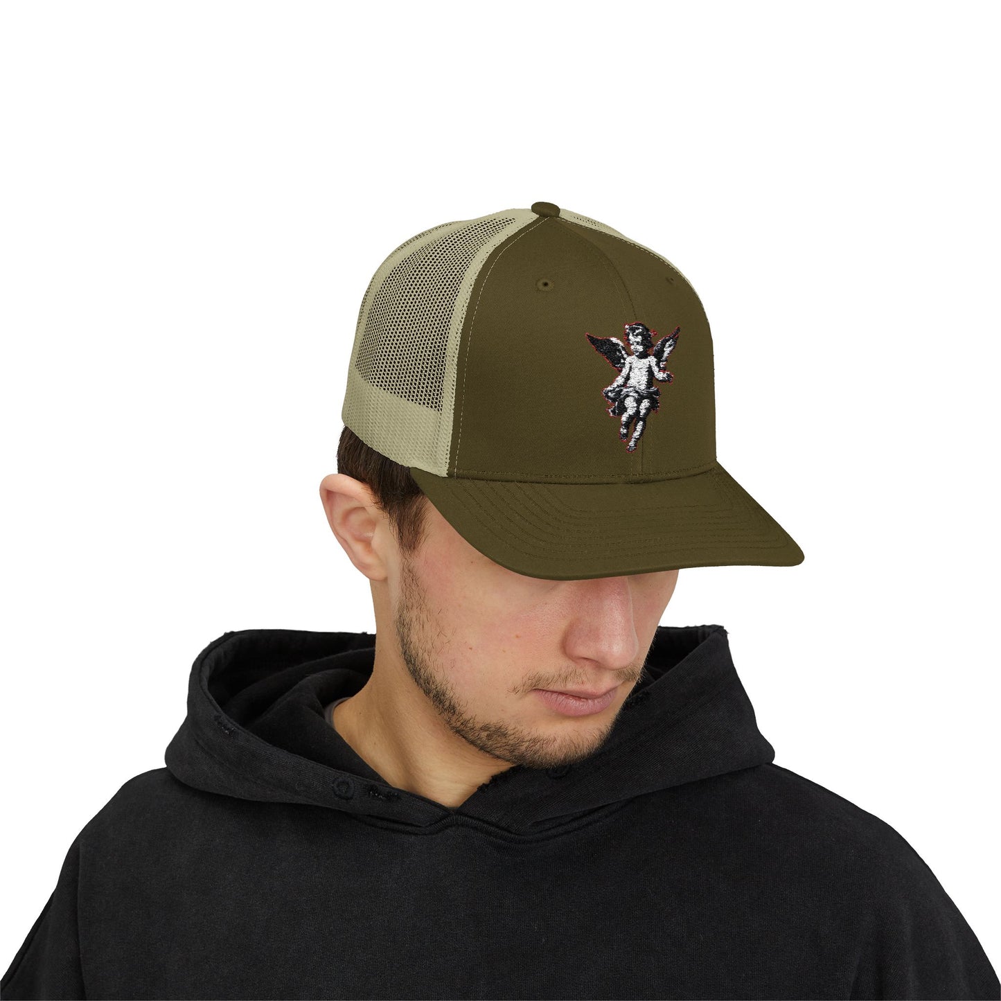Angel Sequin Snapback Trucker Cap, Trendy Hat for Teens, Summer Style, Festival Wear, Gift for Friends, Casual Accessories