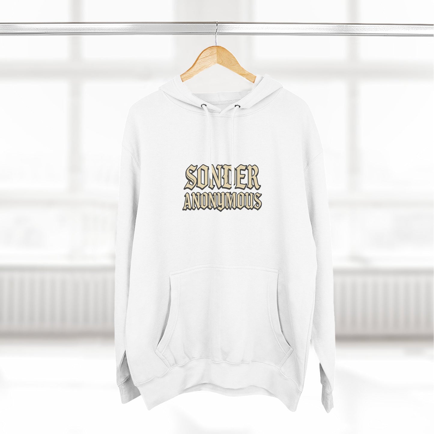 Sonder Anonymous Three-Panel Fleece Hoodie for Ultimate Comfort, Casual Style, Streetwear, Unique Gift, Everyday Wear
