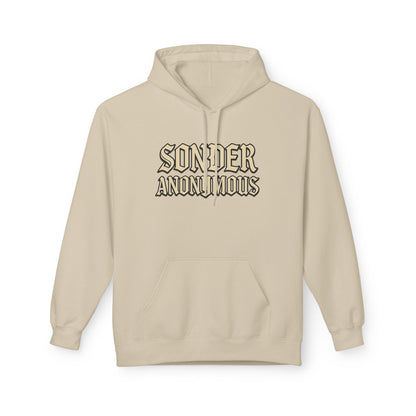Sonder Anonymous Unisex Fleece Hoodie, Graphic Sweatshirt, Cozy Casual Wear, Gift for Friends, Streetwear Style