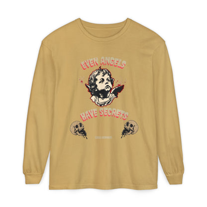 Edgy Angel Long Sleeve T-Shirt, Streetwear Fashion, Casual Wear, Unique Graphic Tee, Unisex Apparel, Gift for Him/Her