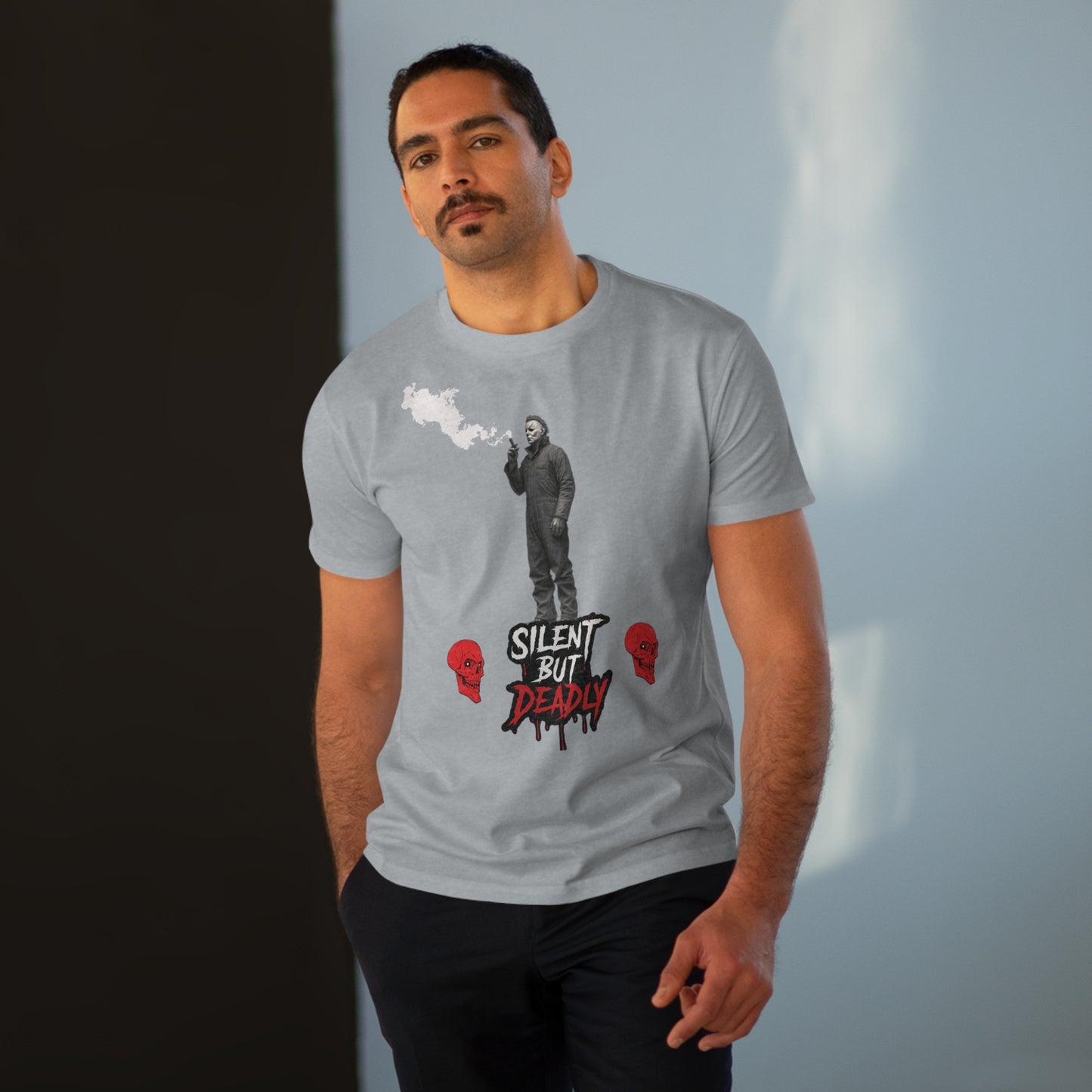 Men's Graphic Tee, Modern-fit T-Shirt, Casual Wear, Gift for Friends, Halloween Costume, Streetwear Fashion