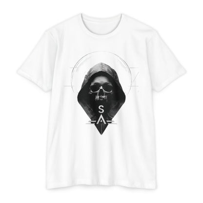Gothic Skull Graphic T-Shirt | Unisex Streetwear Tee, Casual Wear, Halloween Gift, Edgy Fashion, Unique Design