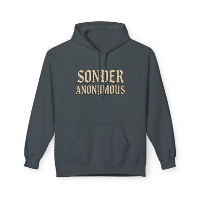 Sonder Anonymous Unisex Fleece Hoodie, Graphic Sweatshirt, Cozy Casual Wear, Gift for Friends, Streetwear Style