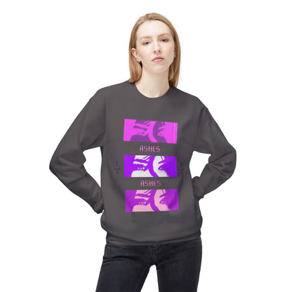 Unisex Fleece Crewneck Sweatshirt - 'ASHES' Design, Cozy Gift for Friends, Alternative Apparel, Fall Fashion, Casual Wear